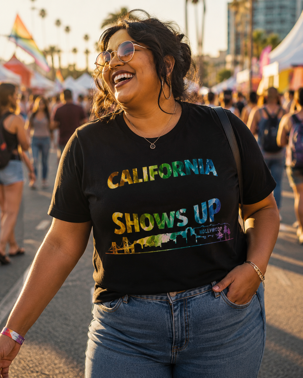 California Shows Up Adult Tee – Black