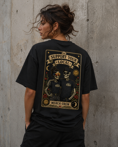 'Support Local Merch Crew' Tarot Graphic Tee