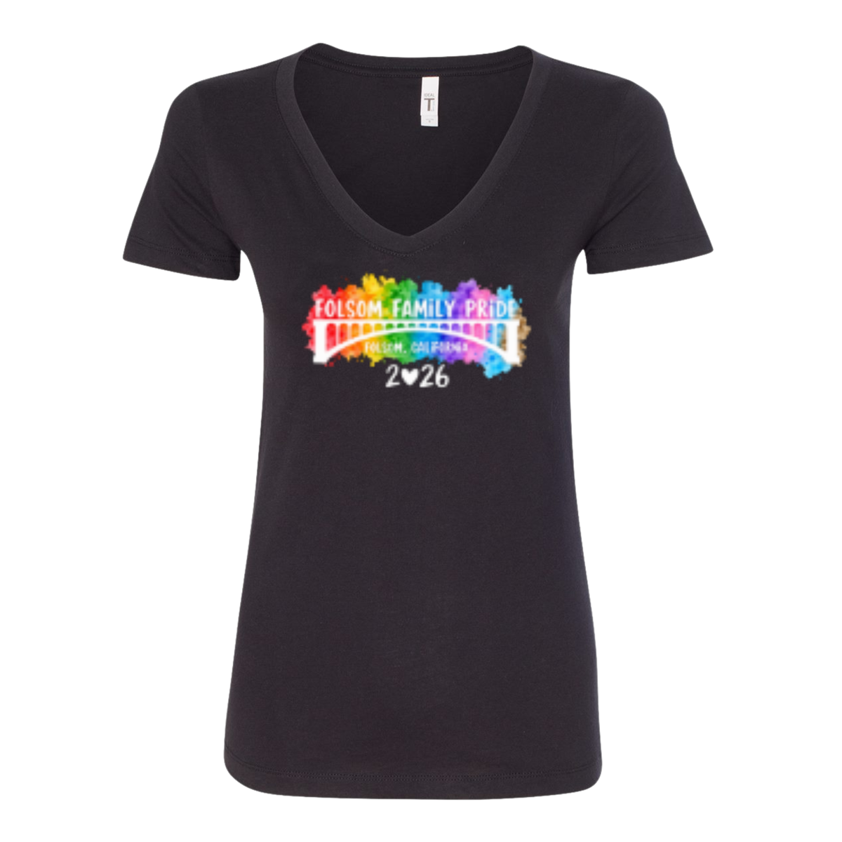 Folsom Family Pride 2026 V-Neck Tee –  Black