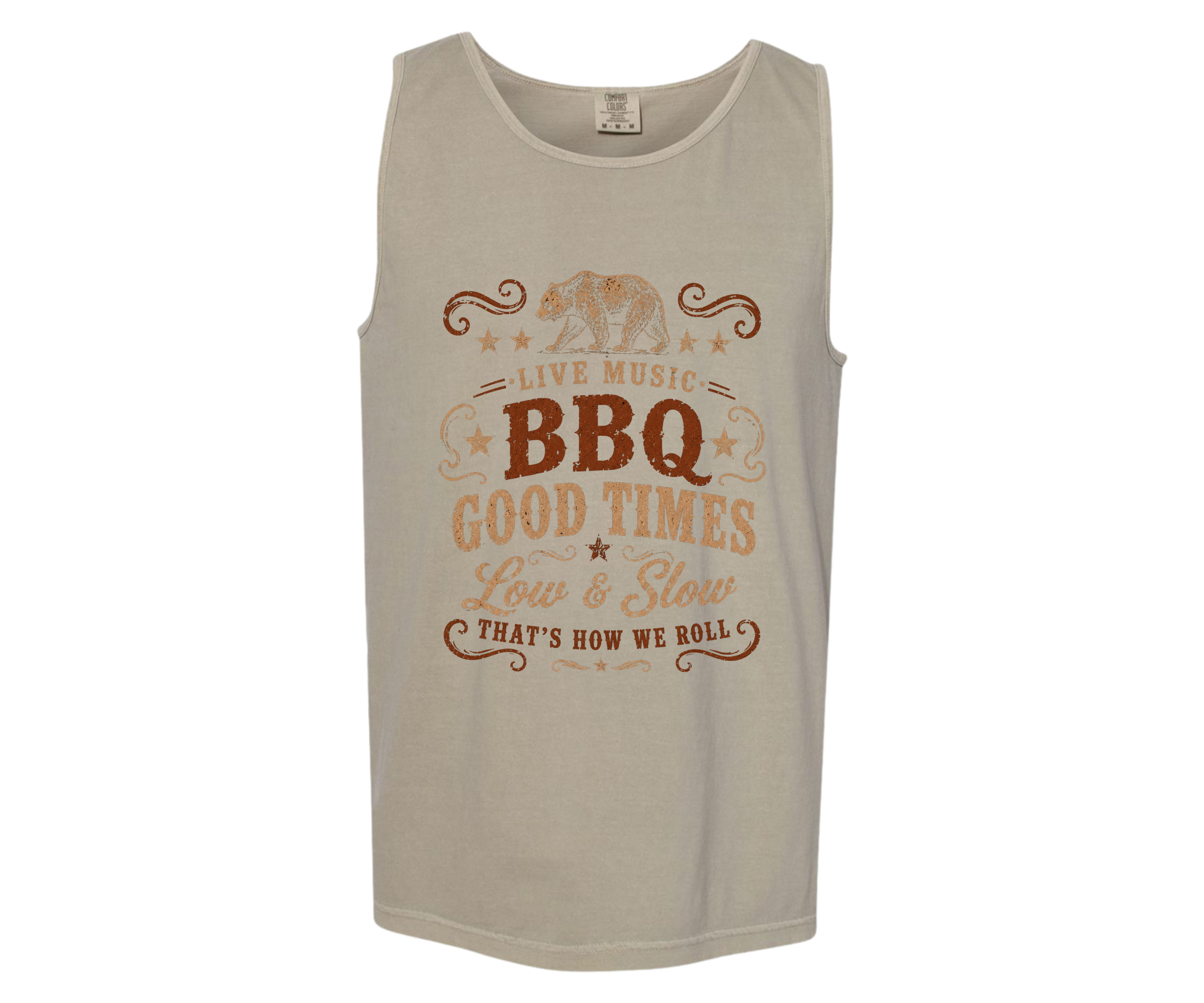 Low & Slow Unisex Tank Top - Sandstone