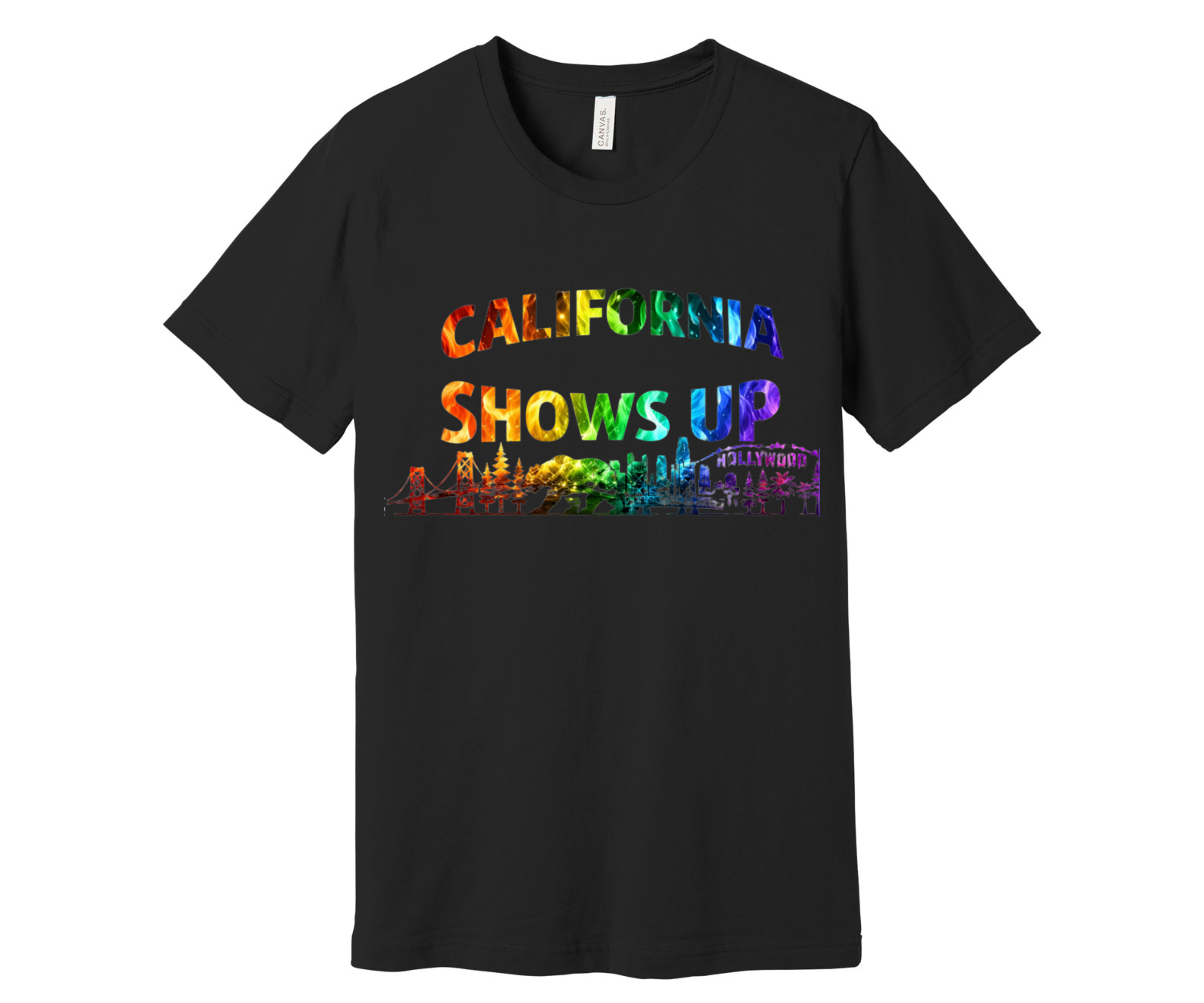 California Shows Up Adult Tee – Black