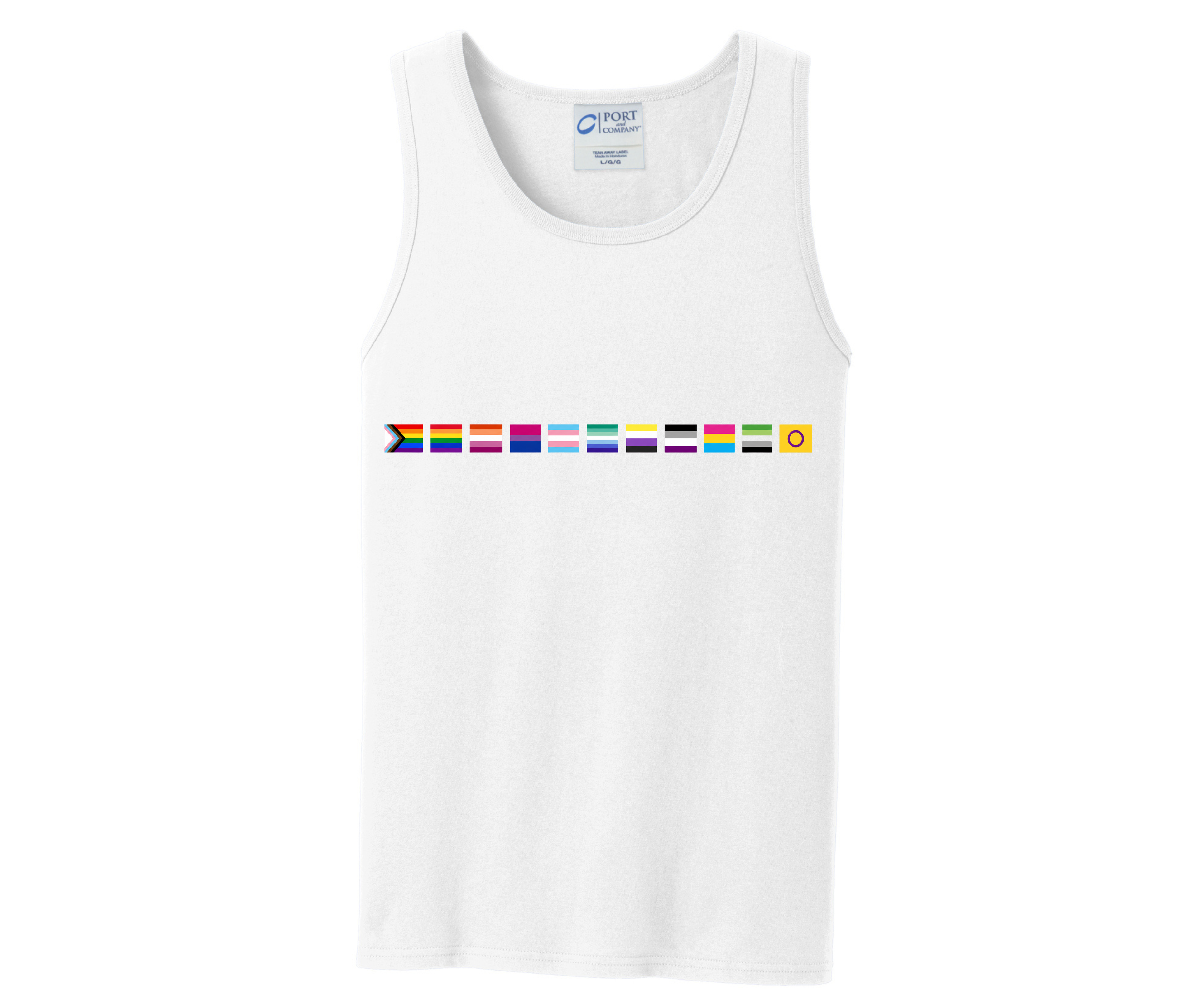 Pride Flags White Adult Tank Top