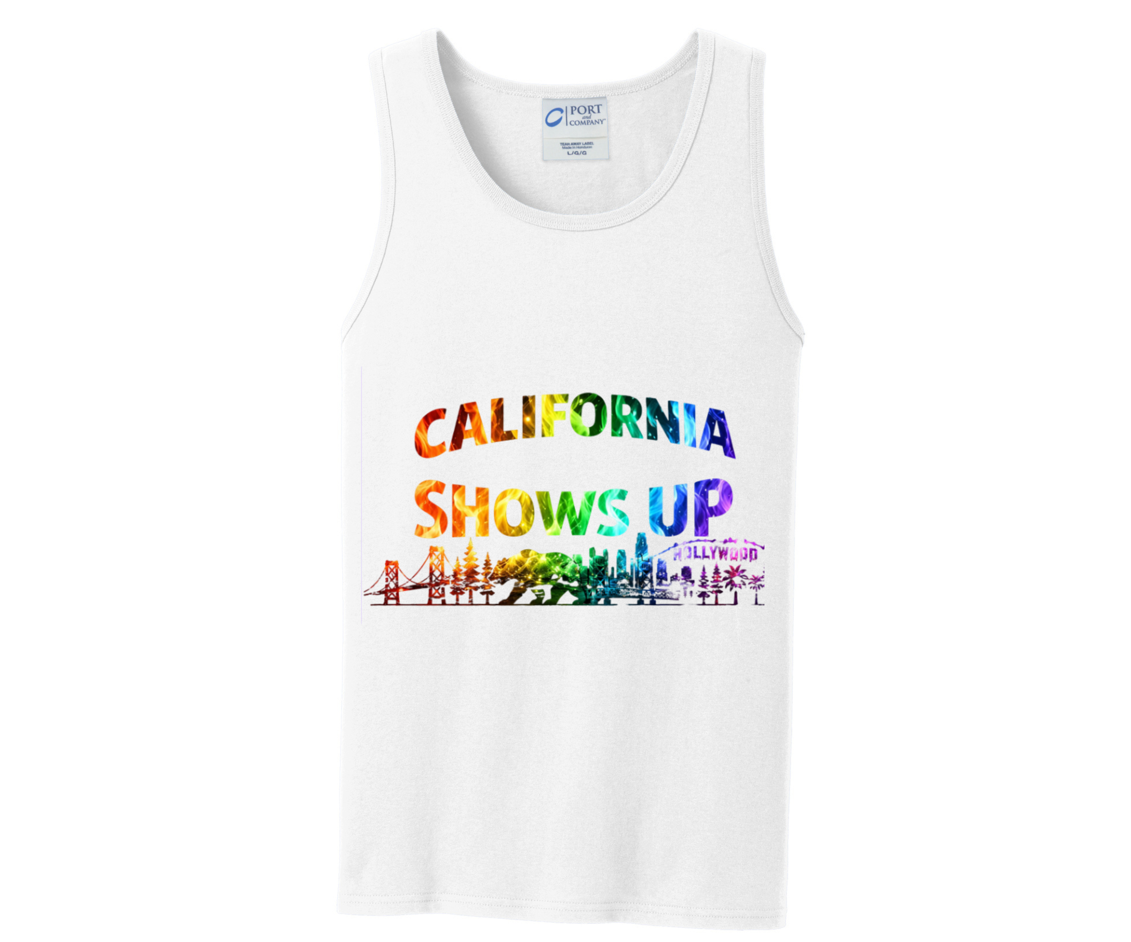 California Shows Up Adult Tank – White