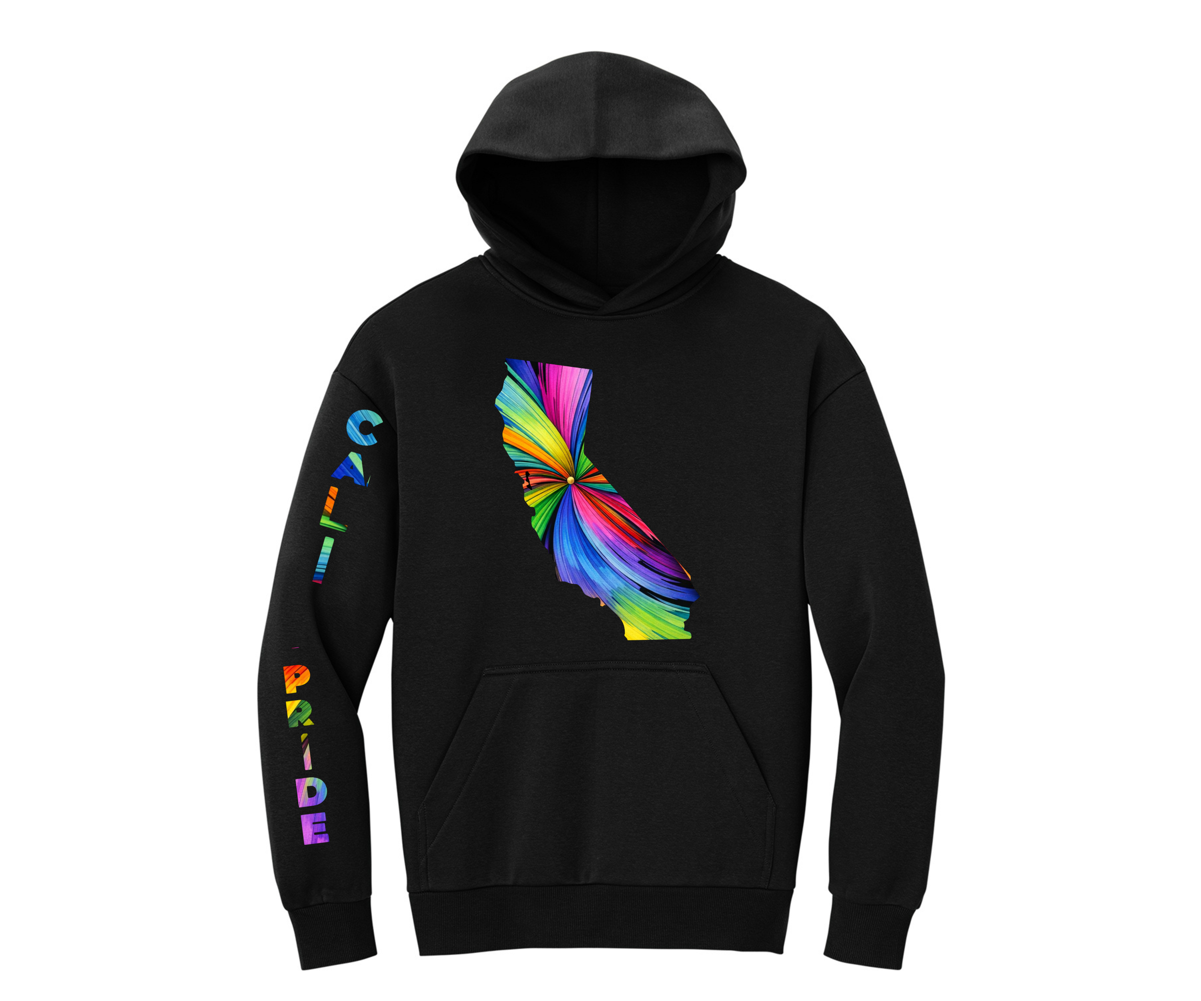 Cali Pride Adult Hoodie – Black