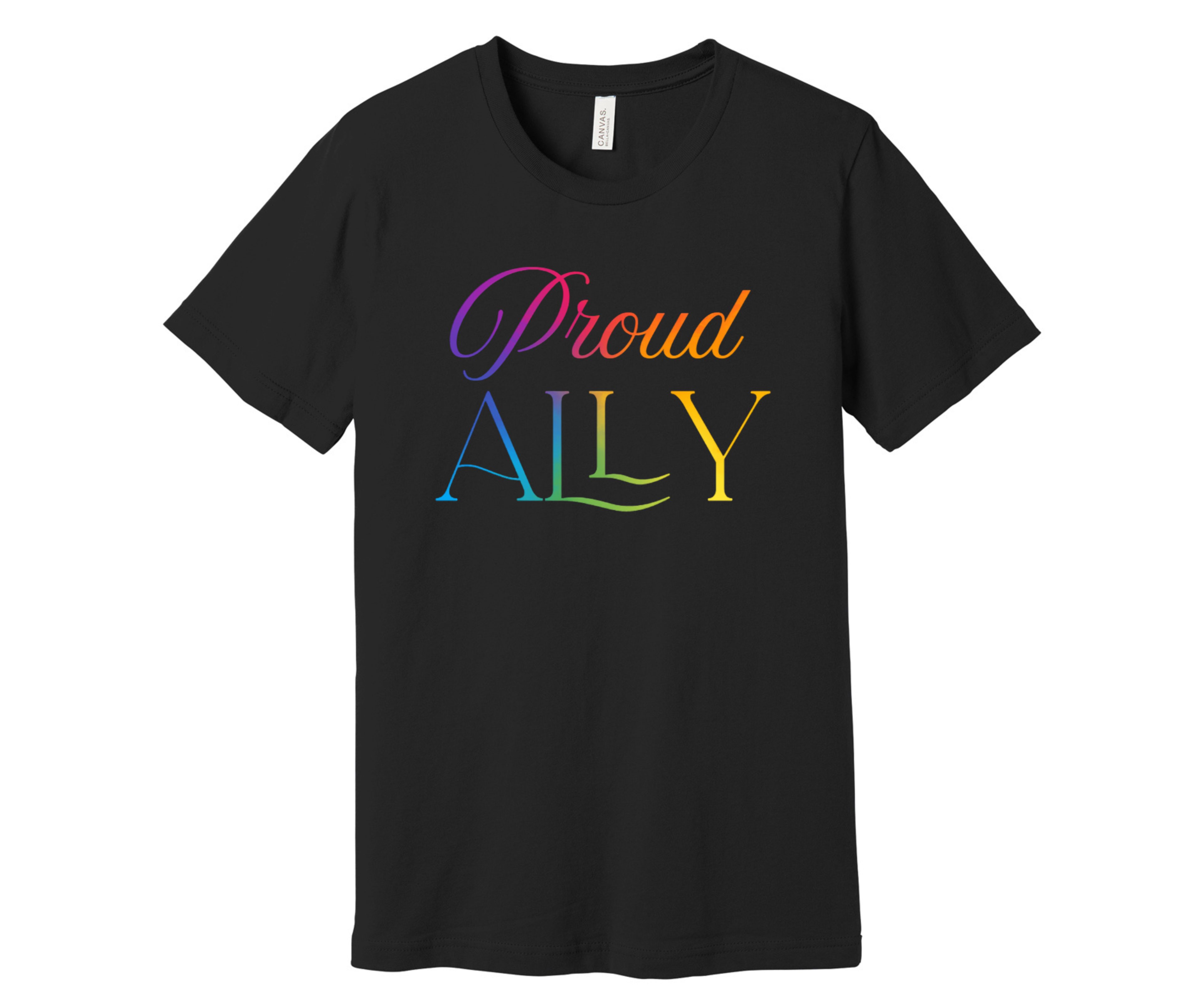 Proud Ally Adult Tee – Black