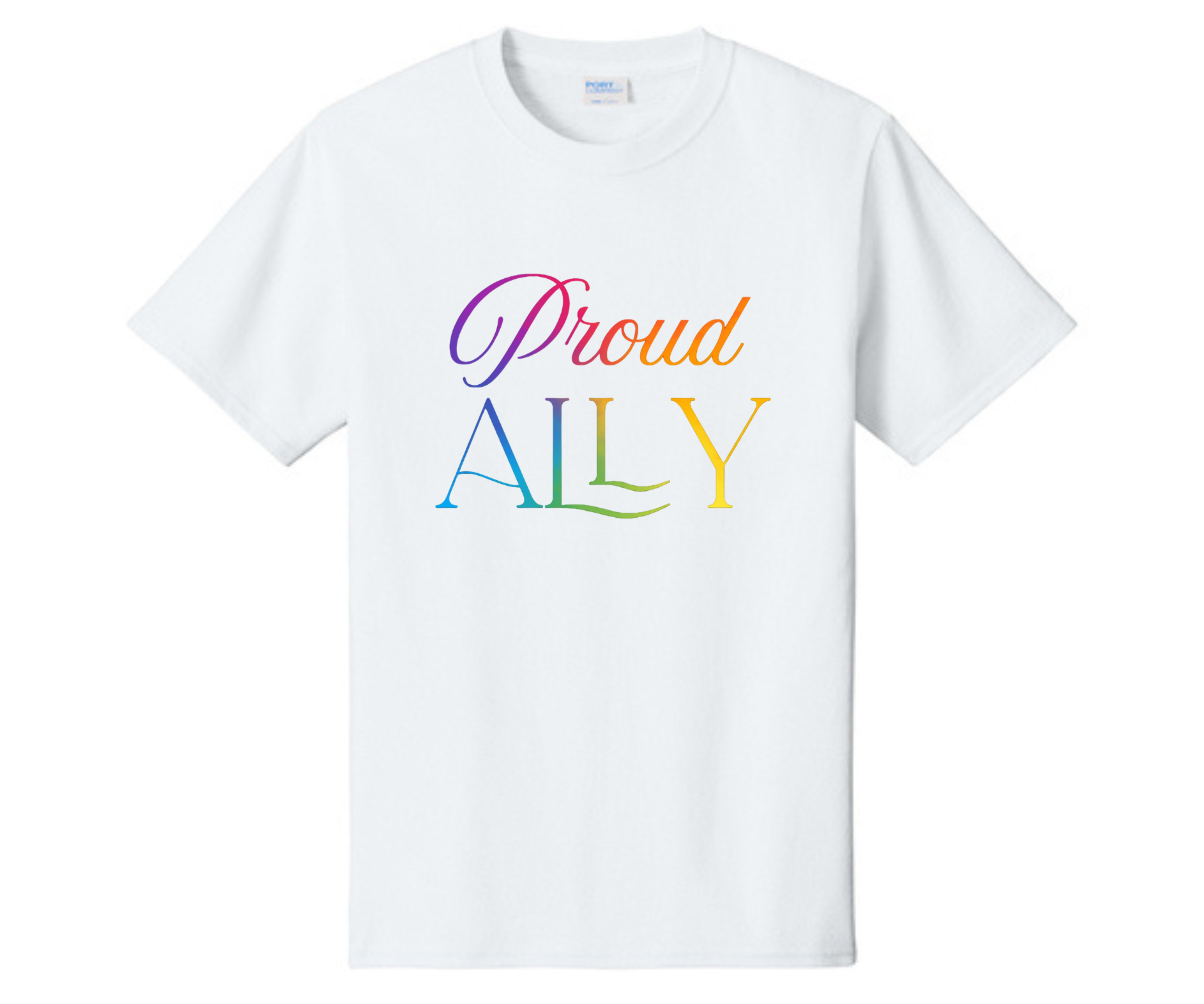 Proud Ally White Graphic T-Shirt