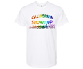 California Shows Up Adult Tee – White