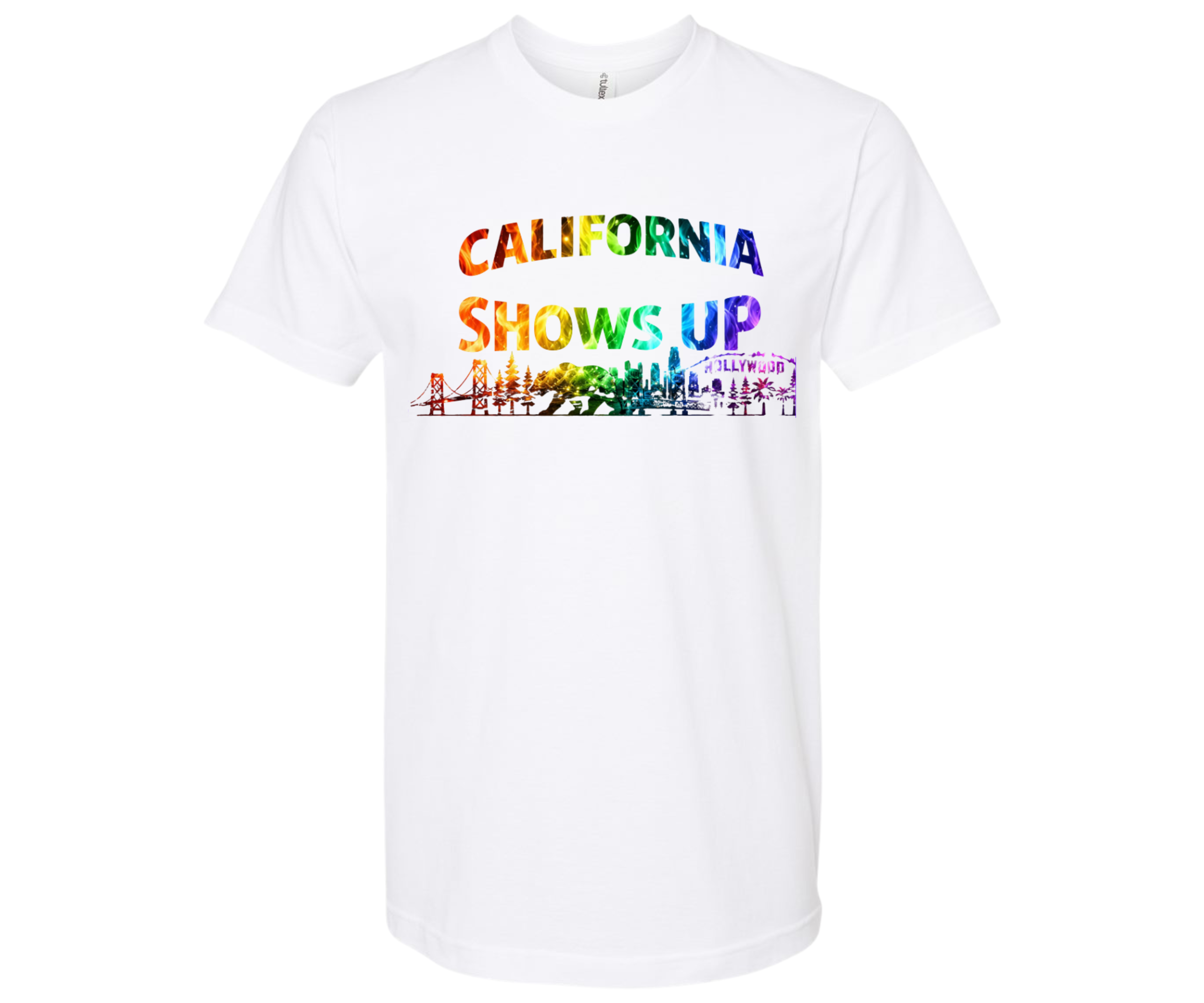 California Shows Up Adult Tee – White