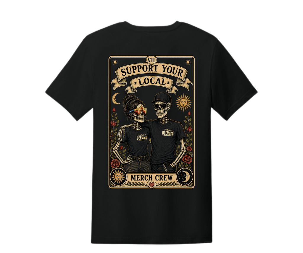 'Support Local Merch Crew' Tarot Graphic Tee