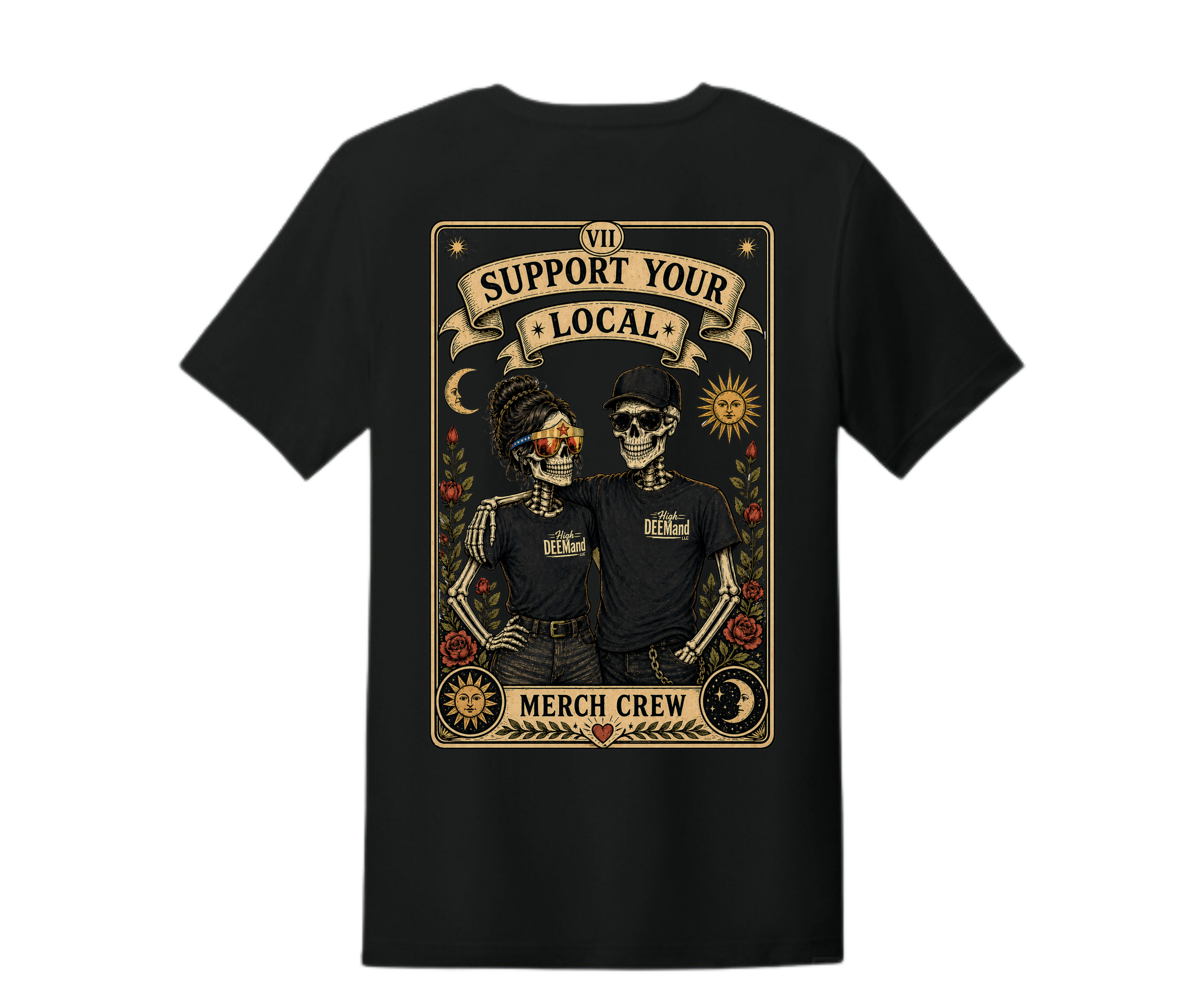 'Support Local Merch Crew' Tarot Graphic Tee